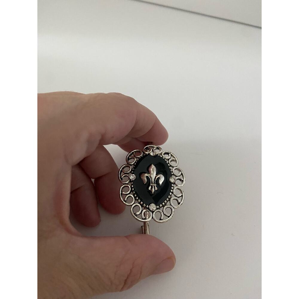 Fleur de Lis Brooch with Slide Clip